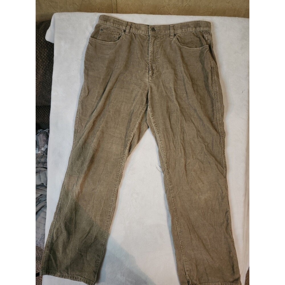 Calvin Klein Men's Corduroy Pants Tan Straight Leg Casual Cords Trousers...